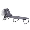 Outsunny Gartenliege grau Metall B/H/L: ca. 56x28x190 cm Outsunny Gartenliege grau Metall B/H/L: ca. 56x28x190 cm – Bild 2