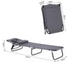 Outsunny Gartenliege grau Metall B/H/L: ca. 56x28x190 cm Outsunny Gartenliege grau Metall B/H/L: ca. 56x28x190 cm – Bild 3