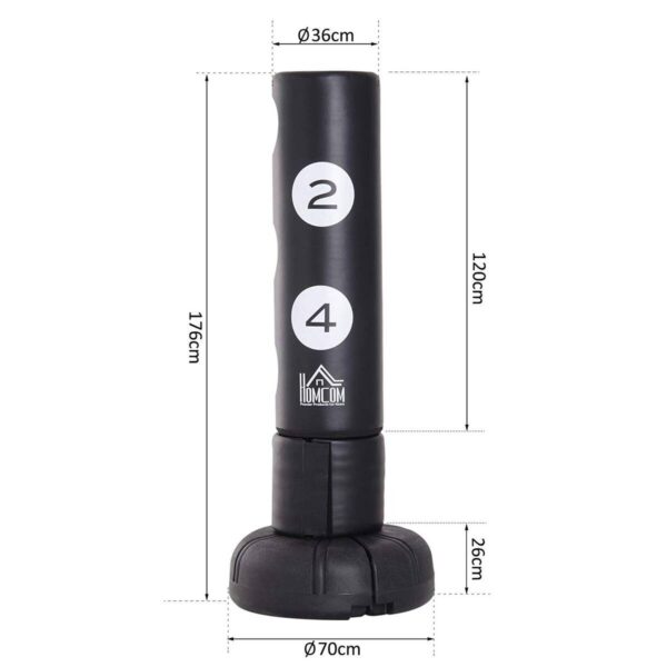 HOMCOM Standboxsack schwarz Kunststoff H/D: ca. 176x70 cm – Bild 4