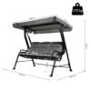 Outsunny Hollywoodschaukel schwarz Stahl B/H/T: ca. 200x170x120 cm Outsunny Hollywoodschaukel schwarz Stahl B/H/T: ca. 200x170x120 cm – Bild 2