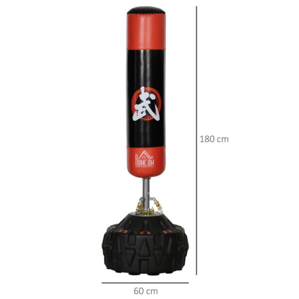 HOMCOM Standboxsack schwarz Kunstleder H/D: ca. 180x60 cm – Bild 3