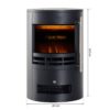 HOMCOM Elektrischer-Kamin 820-087 schwarz Eisen Kunststoff Glas B/H/T: ca. 41x64,5x41 cm ca. 1800 W – Bild 2