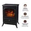 HOMCOM Elektrischer-Kamin MH820-039 schwarz Glas Metall B/H/T: ca. 42x55x28 cm ca. 1850 W – Bild 2