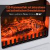 HOMCOM Elektrischer-Kamin MH820-039 schwarz Glas Metall B/H/T: ca. 42x55x28 cm ca. 1850 W – Bild 3