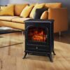 HOMCOM Elektrischer-Kamin MH820-039 schwarz Glas Metall B/H/T: ca. 42x55x28 cm ca. 1850 W – Bild 5