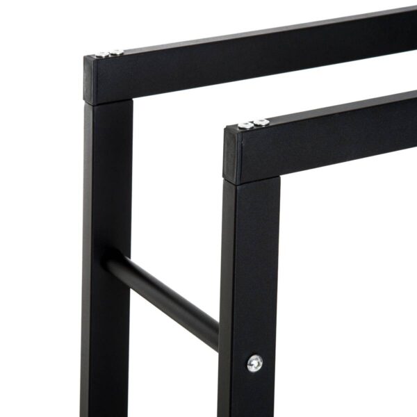 HOMCOM Kaminholzständer schwarz B/H/L: ca. 25x100x60 cm – Bild 2