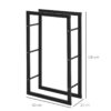 HOMCOM Kaminholzständer schwarz B/H/L: ca. 25x100x60 cm – Bild 3