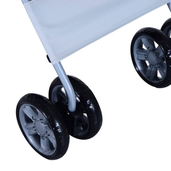 PawHut Hundewagen grau Polyester-Mischgewebe B/H/L: ca. 36x52x55 cm PawHut Hundewagen grau Polyester-Mischgewebe B/H/L: ca. 36x52x55 cm – Bild 2