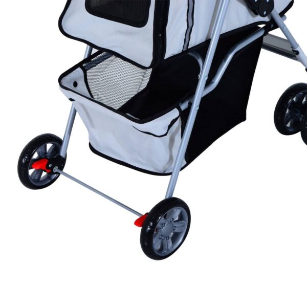PawHut Hundewagen grau Polyester-Mischgewebe B/H/L: ca. 36x52x55 cm PawHut Hundewagen grau Polyester-Mischgewebe B/H/L: ca. 36x52x55 cm – Bild 3
