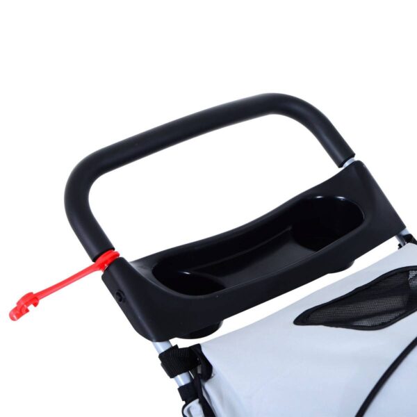 PawHut Hundewagen grau Polyester-Mischgewebe B/H/L: ca. 36x52x55 cm PawHut Hundewagen grau Polyester-Mischgewebe B/H/L: ca. 36x52x55 cm – Bild 4