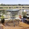 Outsunny Glastisch schwarz Metall H/D: ca. 70x60 cm – Bild 3