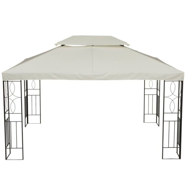 Outsunny Ersatzdach creme Polyester-Mischgewebe B/L: ca. 300x400 cm – Bild 2
