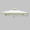 Outsunny Ersatzdach creme Polyester-Mischgewebe B/L: ca. 300x400 cm – Bild 4