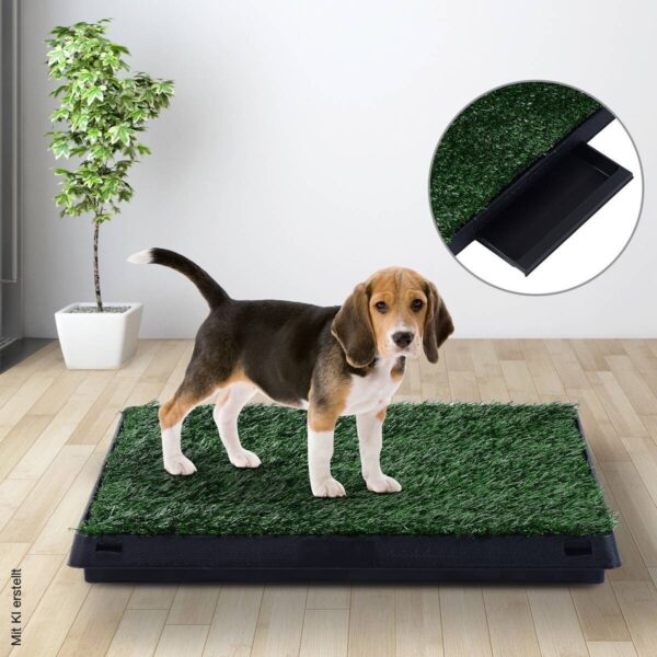 PawHut Welpentoilette grün Kunststoff B/H/L: ca. 63x6x51 cm – Bild 5