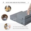 PawHut Hundetreppe grau Kunstleder B/H/L: ca. 39x20x42 cm – Bild 5