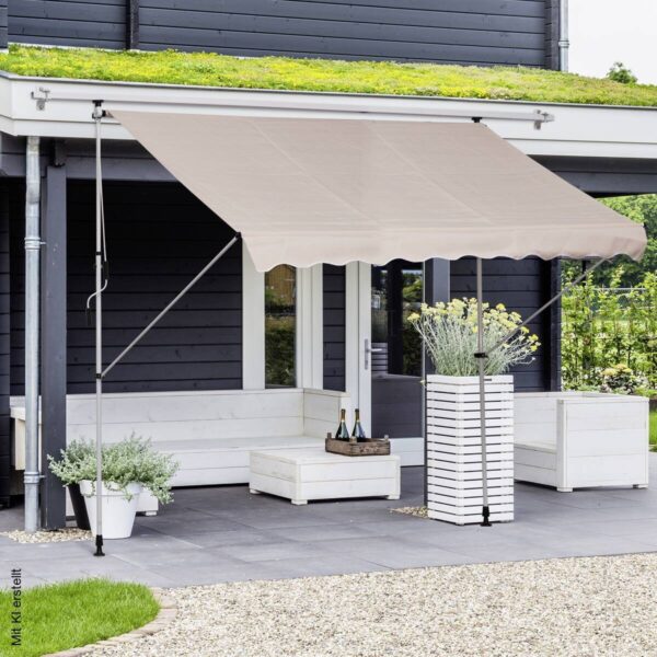 Outsunny Klemm-Markise beige B/H/L: ca. 300x280x150 cm Outsunny Klemm-Markise beige B/H/L: ca. 300x280x150 cm – Bild 2
