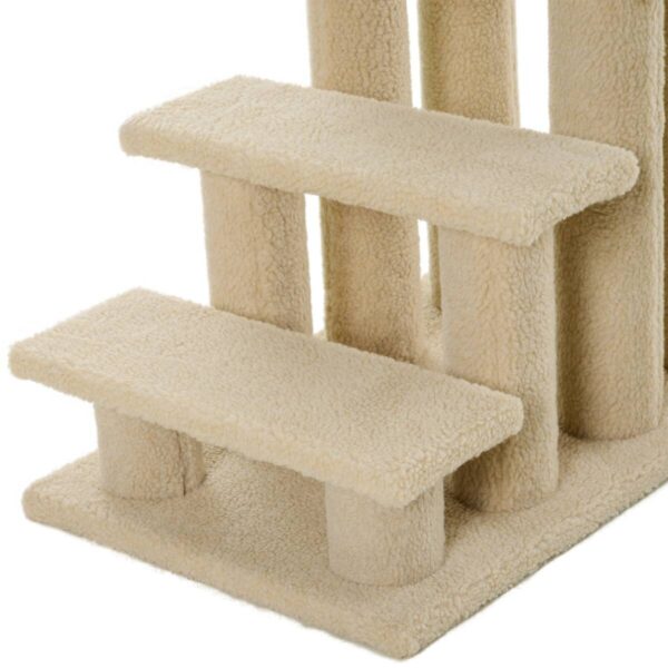 PawHut Katzentreppe hellbraun Spanplatte B/H/L: ca. 43x60x64 cm – Bild 4
