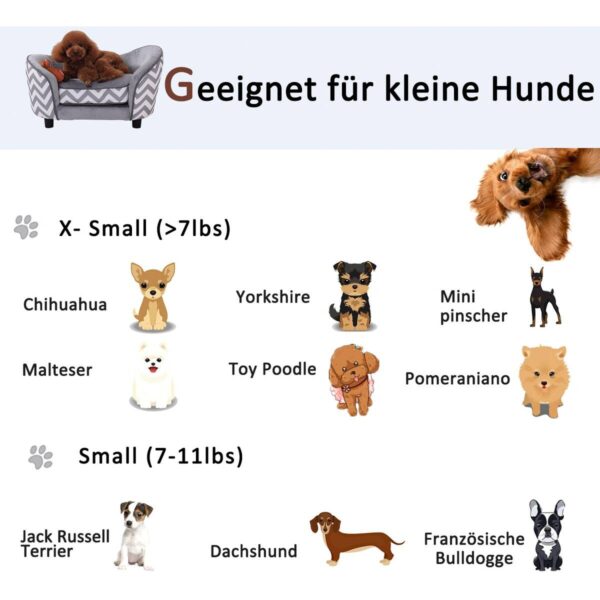 PawHut Hundebett grau Holz B/H/L: ca. 41x33,5x67 cm – Bild 2