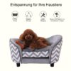 PawHut Hundebett grau Holz B/H/L: ca. 41x33,5x67 cm – Bild 3