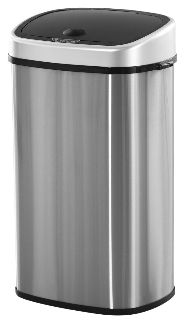 HOMCOM Abfalleimer silber B/H/L: ca. 28,9x68x40,9 cm HOMCOM Abfalleimer silber B/H/L: ca. 28,9x68x40,9 cm – Bild 2