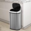 HOMCOM Abfalleimer silber B/H/L: ca. 28,9x68x40,9 cm HOMCOM Abfalleimer silber B/H/L: ca. 28,9x68x40,9 cm – Bild 3