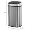HOMCOM Abfalleimer silber B/H/L: ca. 28,9x68x40,9 cm HOMCOM Abfalleimer silber B/H/L: ca. 28,9x68x40,9 cm – Bild 4
