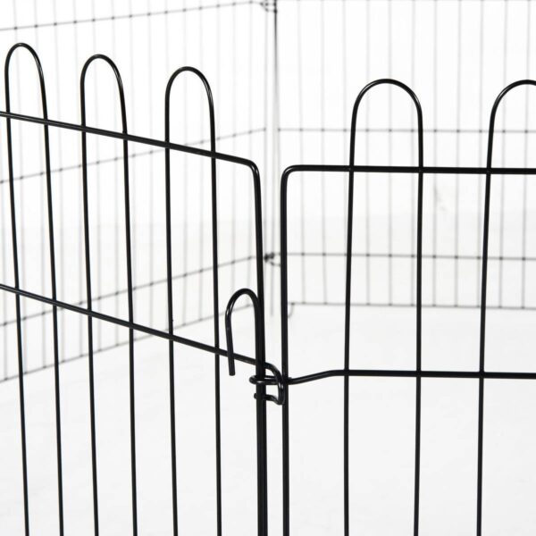 PawHut Freilaufgehege schwarz Metall B/H: ca. 71x61 cm – Bild 2