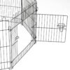 PawHut Freilaufgehege schwarz Metall B/H: ca. 71x61 cm – Bild 4