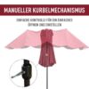 Outsunny Marktschirm weinrot Metall B/H/L: ca. 270x240x460 cm Outsunny Marktschirm weinrot Metall B/H/L: ca. 270x240x460 cm – Bild 4