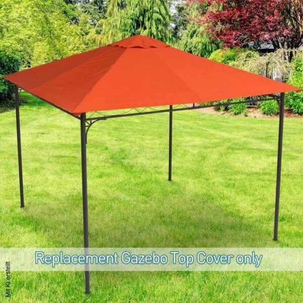 Outsunny Ersatzdach orange Polyester-Mischgewebe B/L: ca. 300x300 cm – Bild 2
