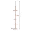 PawHut Kratzbaum beige Spanplatte B/H/L: ca. 34x260x40 cm – Bild 2