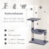 PawHut Katzenbaum grau Spanplatte B/H/L: ca. 36x70x50 cm – Bild 5