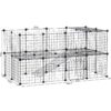 PawHut Laufgitter schwarz Metall B/H/L: ca. 73x73x146 cm – Bild 2