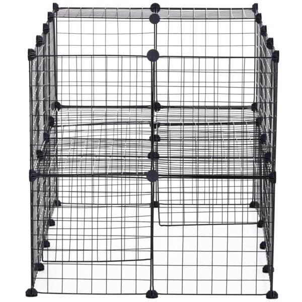 PawHut Laufgitter schwarz Metall B/H/L: ca. 73x73x146 cm – Bild 4