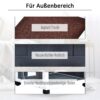 PawHut Katzenvilla grau Holz B/H/L: ca. 55x109x59 cm – Bild 2