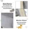 PawHut Kratzbaum hellgrau Spanplatte B/H/L: ca. 39x83x59 cm – Bild 2