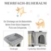 PawHut Kratzbaum hellgrau Spanplatte B/H/L: ca. 39x83x59 cm – Bild 3