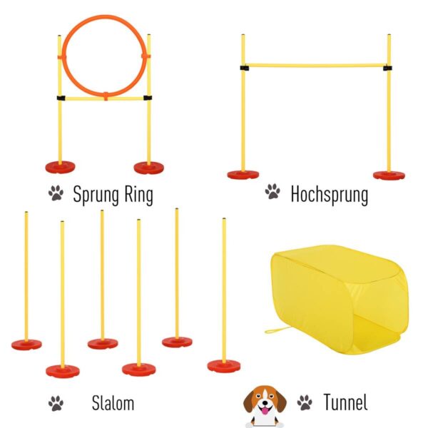 PawHut Agility gelb Kunststoff B/H/L: ca. 128x100x105 cm – Bild 2