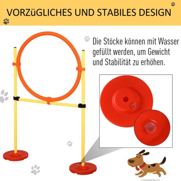 PawHut Agility gelb Kunststoff B/H/L: ca. 128x100x105 cm – Bild 5