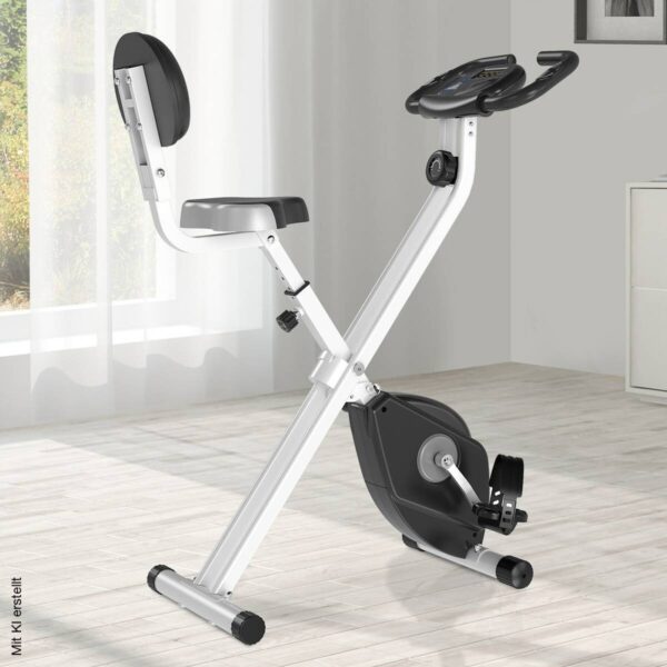 HOMCOM Fahrradtrainer schwarz Stahl B/H/T: ca. 43x109x97 cm – Bild 2