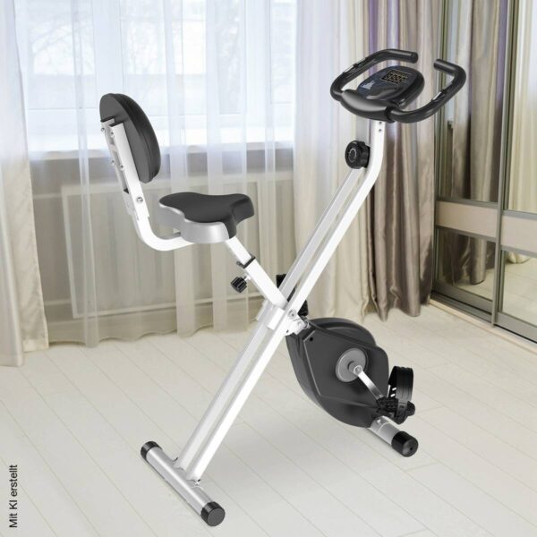 HOMCOM Fahrradtrainer schwarz Stahl B/H/T: ca. 43x109x97 cm – Bild 3