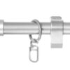 LICHTBLICK Gardinenstange Lilie silber Metall D: ca. 0,16 cm ausziehbar von ca. 130 bis 240 cm 1.0 Läufe – Bild 5