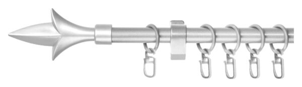 LICHTBLICK Gardinenstange Lilie silber Metall D: ca. 0,16 cm ausziehbar von ca. 130 bis 240 cm 1.0 Läufe – Bild 5
