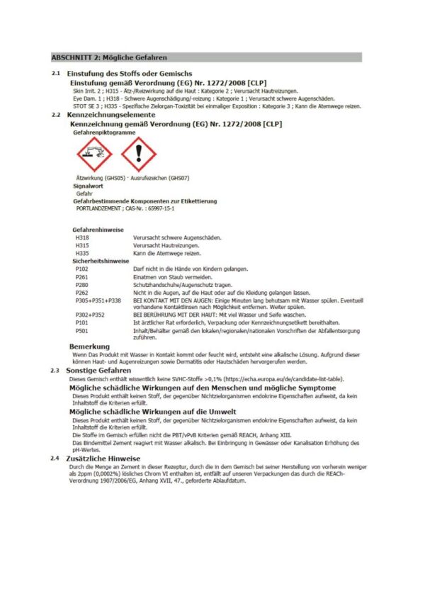 Blitzzement ca. 1 kg – Bild 2