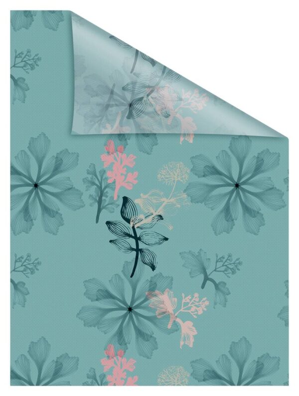 LICHTBLICK Fensterfolie Aqua Floral Floral Aqua Floral blau B/L: ca. 100x180 cm – Bild 2