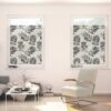 LICHTBLICK Fensterfolie Watercolor Blätter Watercolor schwarz B/L: ca. 100x180 cm – Bild 3