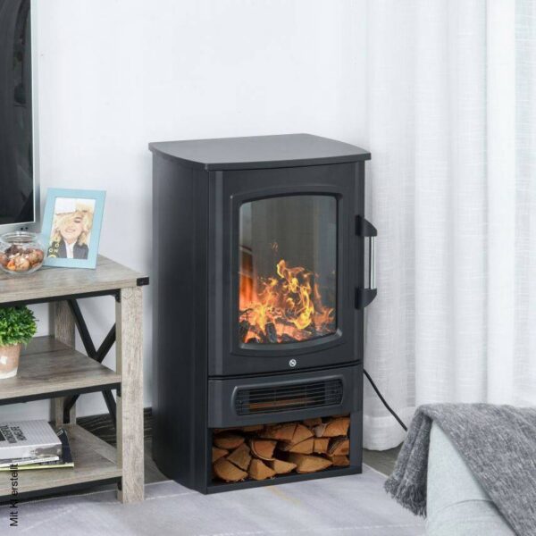 HOMCOM Elektrokamin 820-178 schwarz B/H/T: ca. 44,5x74x32,1 cm – Bild 3