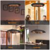 Outsunny Deckenheizstrahler 842-136V90 schwarz B/H/T: ca. 45x10x45 cm Outsunny Deckenheizstrahler 842-136V90 schwarz B/H/T: ca. 45x10x45 cm – Bild 5