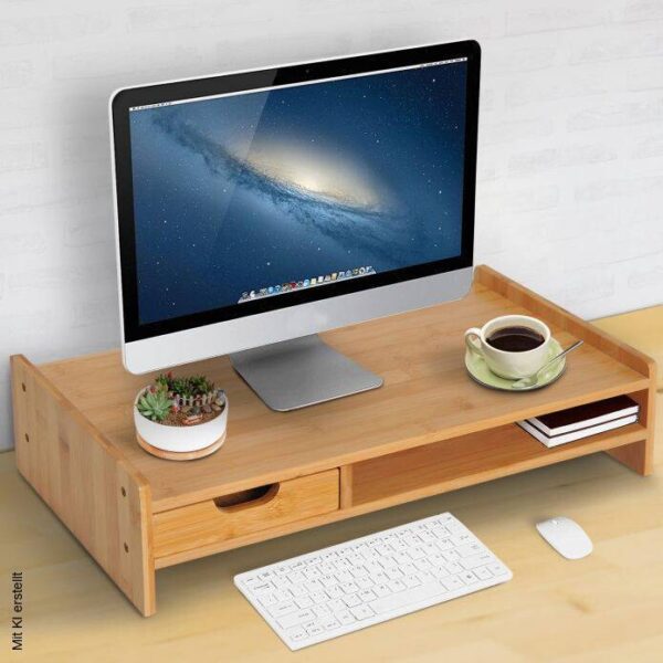 HOMCOM Monitorständer 920-042 920-042 natur – Bild 2
