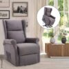 HOMCOM Elektrischer Fernsehsessel 713-031GY grau Polyester-Mischgewebe Holz Schaumstoff B/H/L: ca. 73x109x94 cm HOMCOM Elektrischer Fernsehsessel 713-031GY grau Polyester-Mischgewebe Holz Schaumstoff B/H/L: ca. 73x109x94 cm – Bild 2